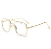 Gold frame transparent circle white film