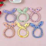 Children's rubber band girl does not hurt hair, good elasticity, baby bow hair ring, hair rope, Korean version of rabbit ears hair accessories for girls