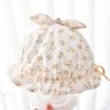 Yellow printed flowers / 0-8 months (40-44cm) + one size (adjustable)