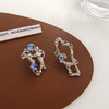 A pair of s925 silver needle irregular earrings