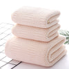 Cream color / set of towels (2 towels 35*75cm+1 bath towel 70*140cm)