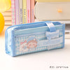 Girls multifunctional pencil case - blue photo bear