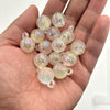 Ice crystal luminous gold powder drop beads-white