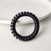 Double strand telephone cord hair tie-black