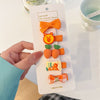 4#orange bow tie hair clip-5-piece set