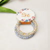 2 pack floral telephone cords-brown+blue