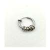 14# ear clip with ring steel color