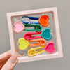 9# dripping oil love square clip 5 pieces boxed