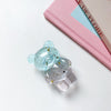 Gold leaf bear stand-stitching-transparent blue powder