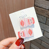 2 pink yogurt bottles/card