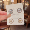 Platinum stud earrings