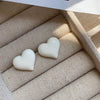 White love stud earrings (alloy version)
