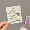 4# white star duckbill clip [a pair of exquisite cards]