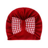 Big red + plaid red fat bow / s34cm 0-6 months (35-40cm)
