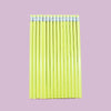 Bright yellow [pencil with leather tip] / [bag] hb pencil