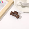 4.5cm small square clip-dark coffee / qiyue factory direct sales