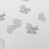 Silver bride to be+silver love confetti