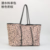 Light pink leopard neoprene