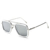 Silver frame transparent circle white mercury