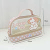 Portable double-layer transparent pencil case-beige puppy