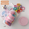 4#rainbow color small hair ring [100 pieces]