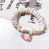 6#beige peach sausage ring-2pcs