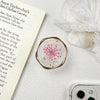 Epoxy bracket - twist wreath real flower - pink
