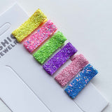 3.5cm sequins half-wrapped cloth duckbill clip color small hair clip children diy hair clip baby safety clip