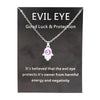 Purple eye silver chain