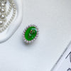 Metal stand-pearl rose butterfly-green