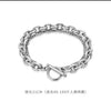 Titanium steel double stacked bracelet 21cm