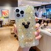 High shiny sequins - diamond mickey - yellow / iphone 7/8/se 2020