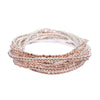 5 champagne diamond bracelet (silver plated)