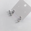 [silver] doudou asymmetric earrings