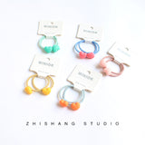 The new cute candy color love baby head rope girl heart fresh and simple Korean hair ring rubber band headdress hair rope