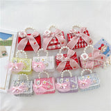 Princess Xiaoxiang wind chain bag baby pearl accessories hand bag trendy children cute bow girl shoulder bag