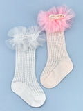 Baby stockings spring and summer thin section large lace baby baby socks loose mouth not tight legs breathable anti-mosquito socks girls socks