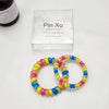 Rainbow combination telephone cord - color