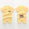 Yellow striped bear / 66 pure cotton