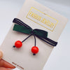 Leather rope red beads