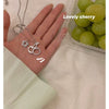 Cutout cherry necklace