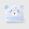 Blue bear with round hat and cartoon ears / one size 0-3 months