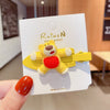 Yellow strawberry bear seamless clip