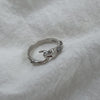 M1529【serpentine rose closed ring】1pcs