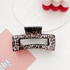 Imitation metal clip-leopard brown / plastic