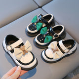 Clearance girl's leather shoes spring style little girl princess shoes non-slip children's peas shoes soft bottom single shoes baby shoes