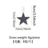 Pentagram / total length about 6*8cm clip 7.2*1cm