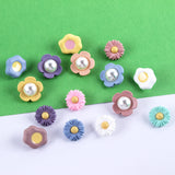 Candy Color Cartoon Resin Decorative Button Baby Toddler Sweater Cardigan Bottom Button Handmade High Foot Buckle Wholesale