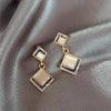 Cube opal earrings