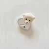 Mirror bracket - big love bear head - white